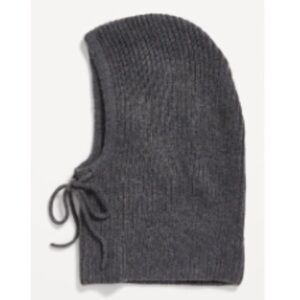 Old Navy Gray Knit Hooded Scarf
